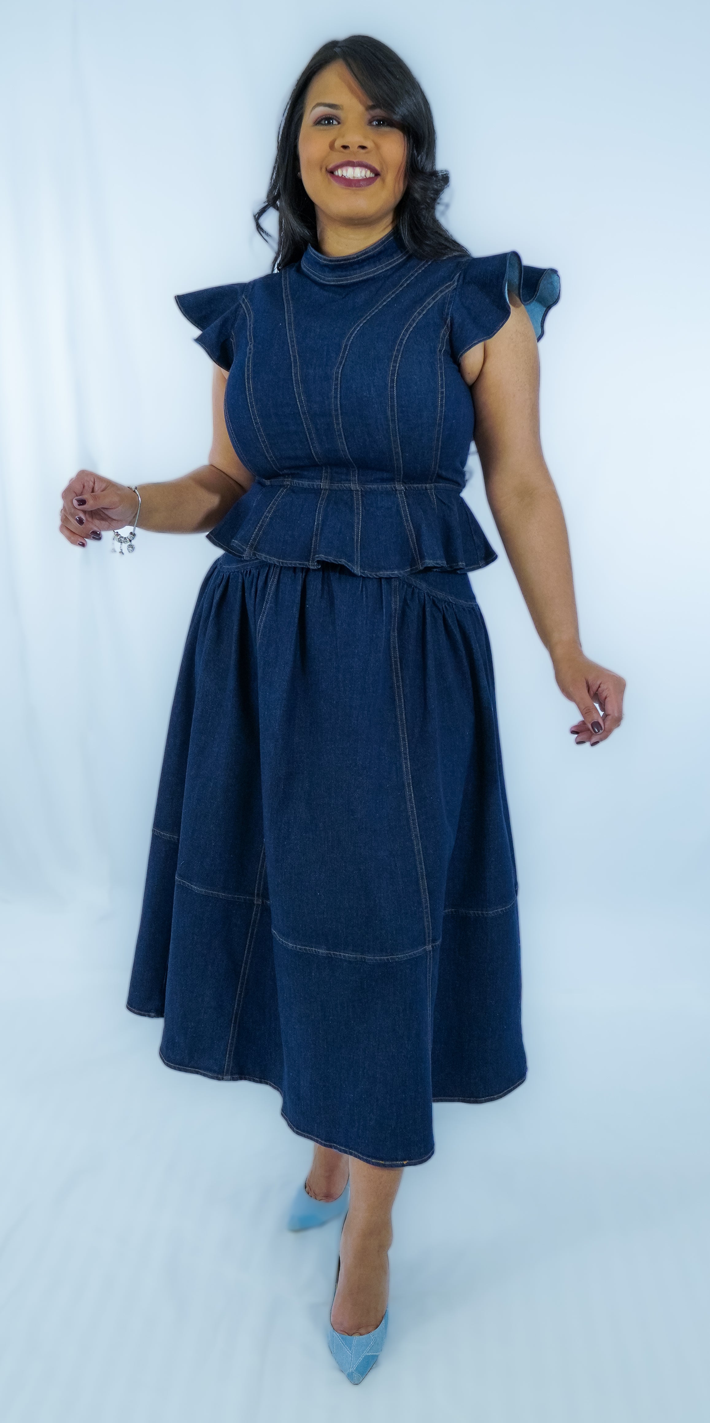 La Bamba Maxi Dress - Denim