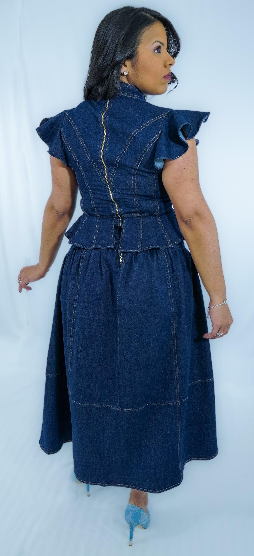 La Bamba Maxi Dress - Denim