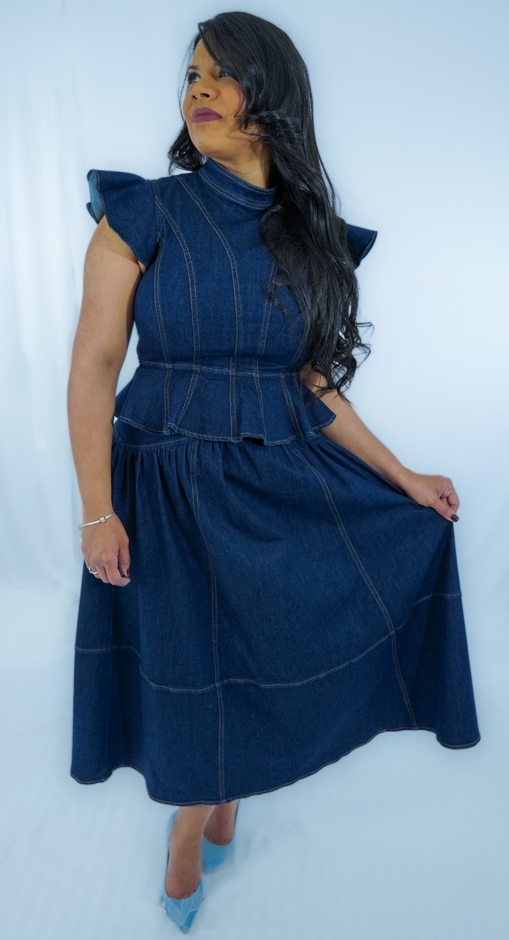 La Bamba Maxi Dress - Denim