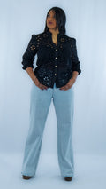 Summer Black Blouse