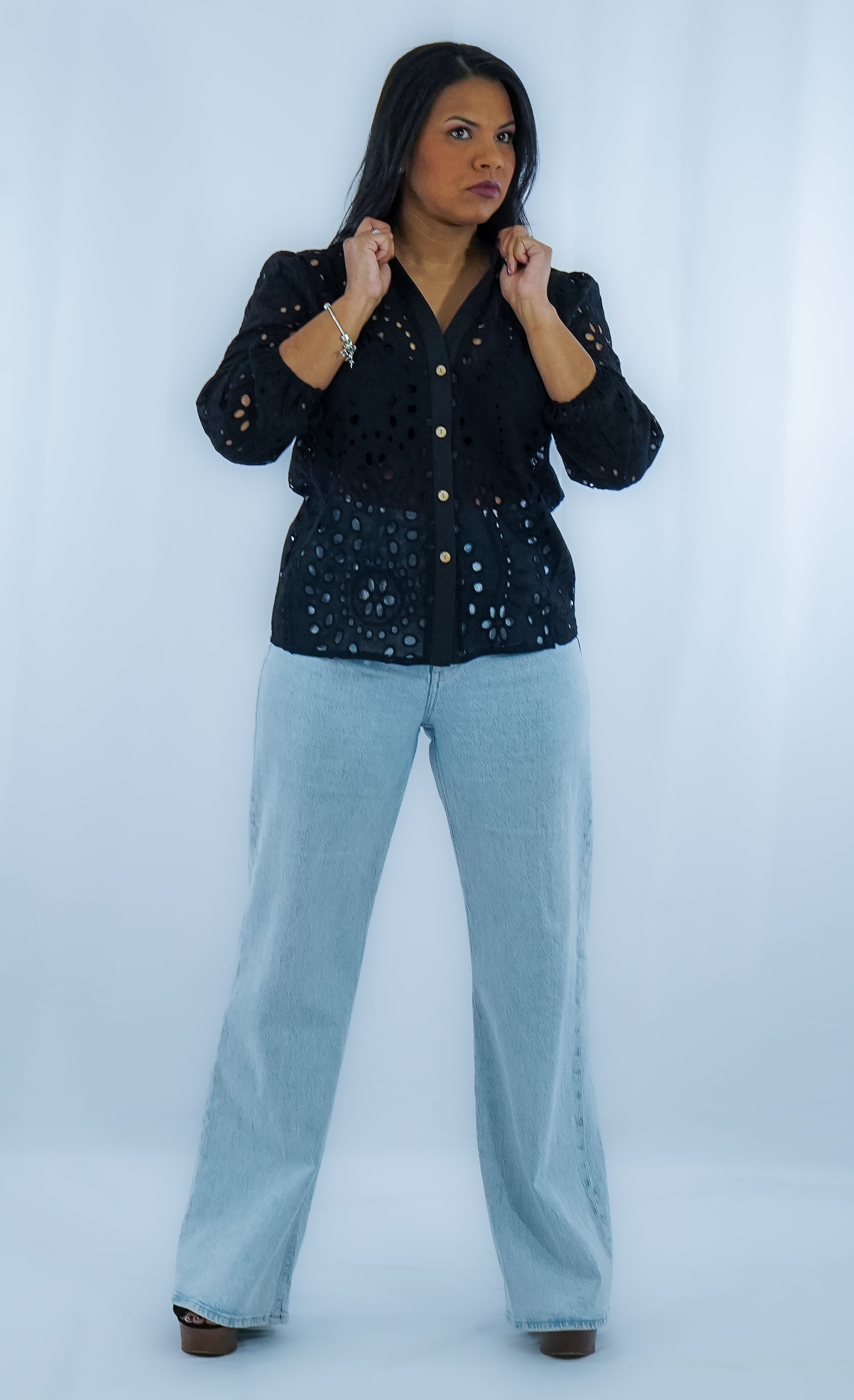 Summer Black Blouse