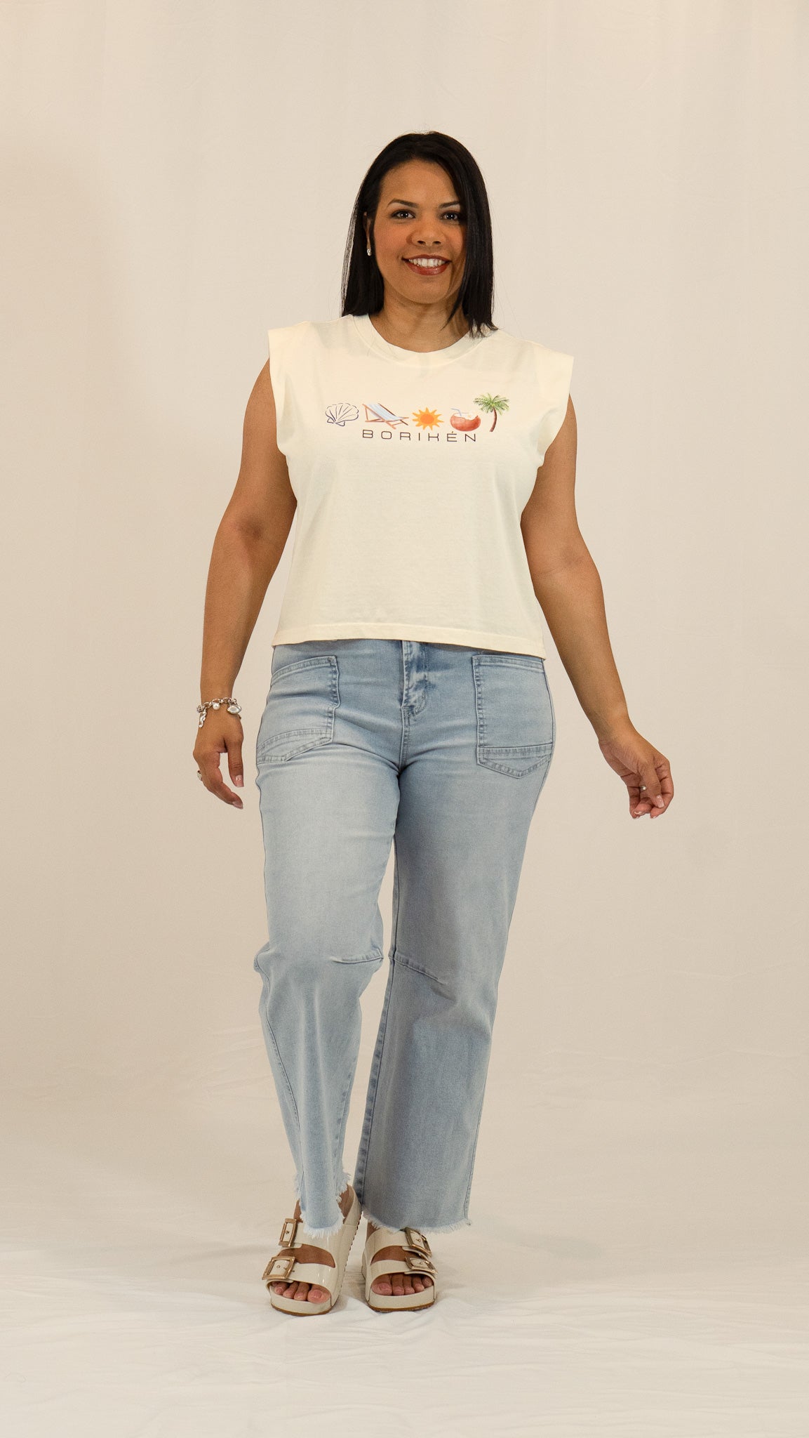 Cropped Straight Jeans