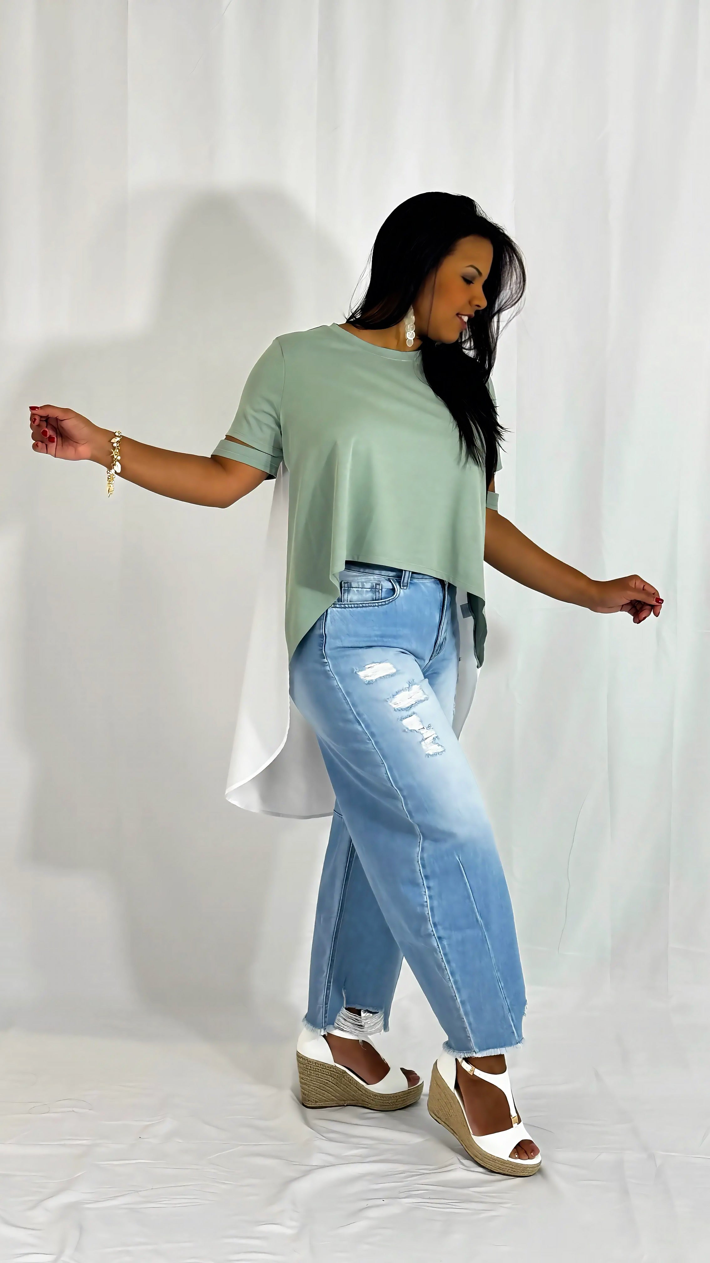 Charmed Tunic Blouse / Green