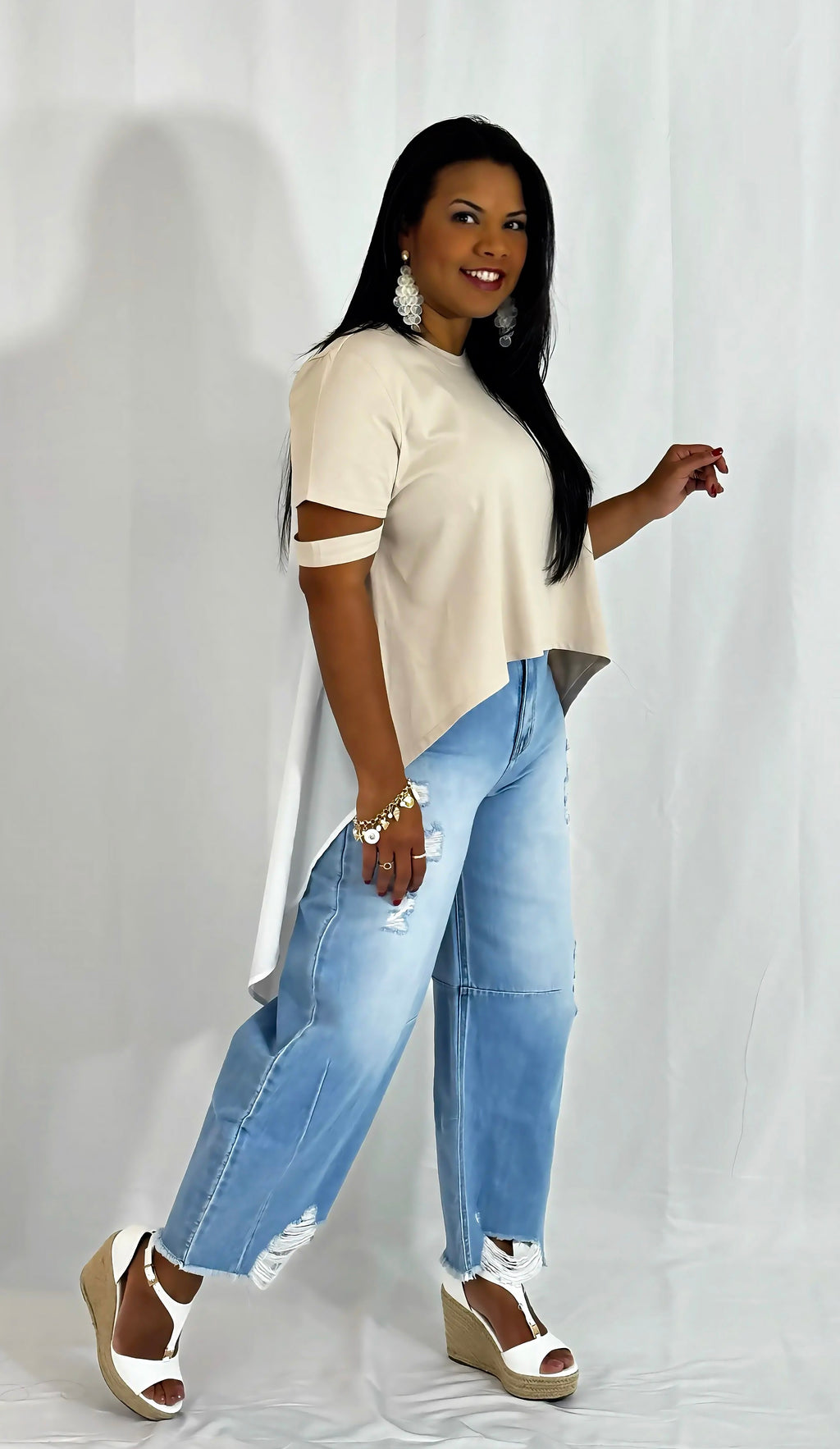 Charmed Tunic Blouse / Cream