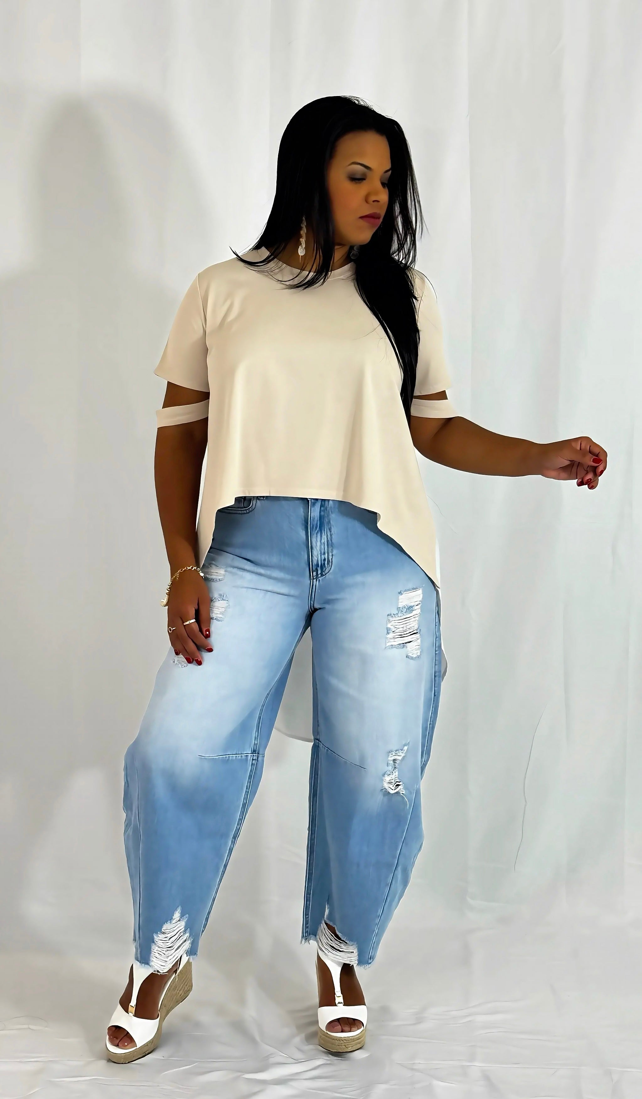 Charmed Tunic Blouse / Cream