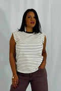 Brown Stripe / Loose Tank Top