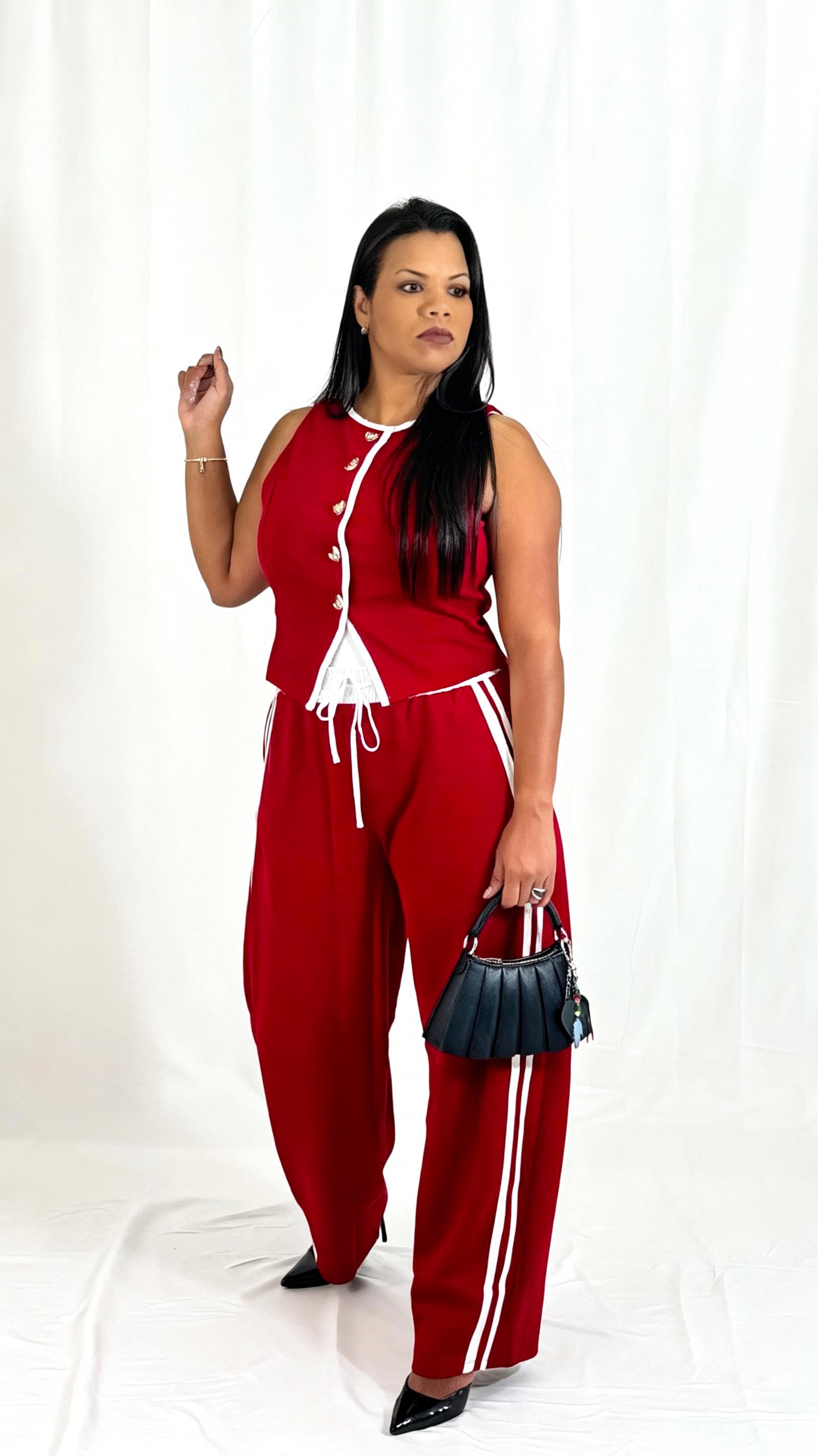 Monroe's Pant Set / Red