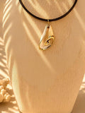 Leather Shell Pendant