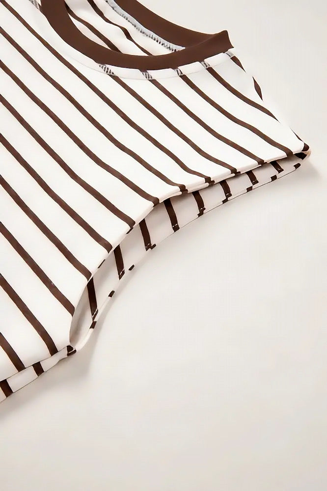 Brown Stripe / Loose Tank Top